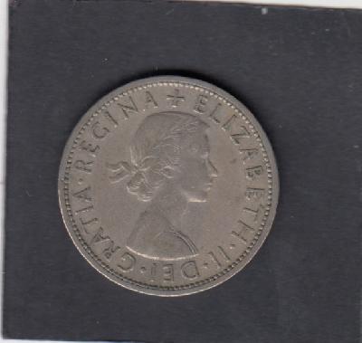 Beschrijving: 1/2 Crown  ELIZABETH II  